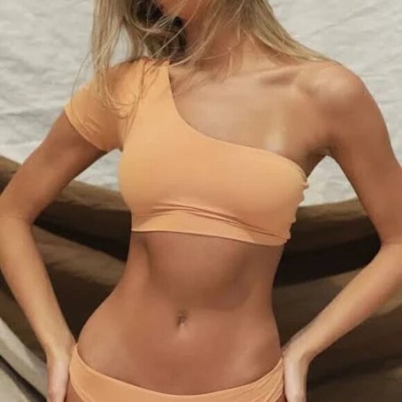 Toast Swim Signature One Shoulder Crop Top Size S - Picture 1 of 8